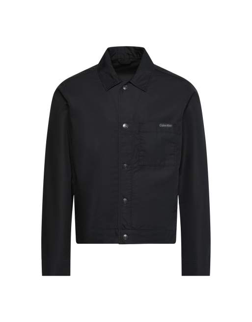 Calvin Klein Jeans - Giacca trucker in tessuto ripstop nera, 3 di 5