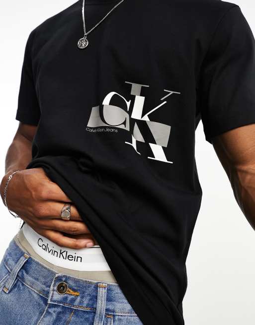 Unisex Monogram Logo T-shirt Black - Calvin Klein