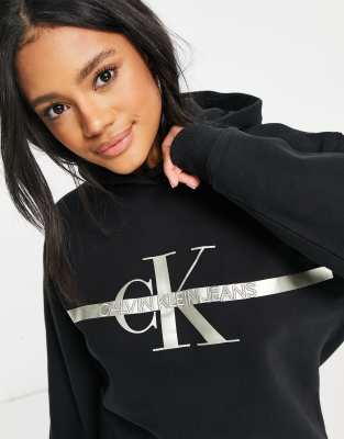 calvin klein hoodie black and gold