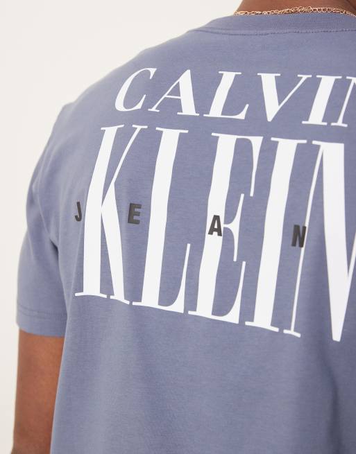 Calvin Klein Jeans – Grå t-shirt med logga baktill, 3 av 4