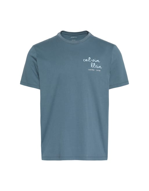 Calvin Klein Jeans - Grå t-shirt med logo på brystet, 4 af 4