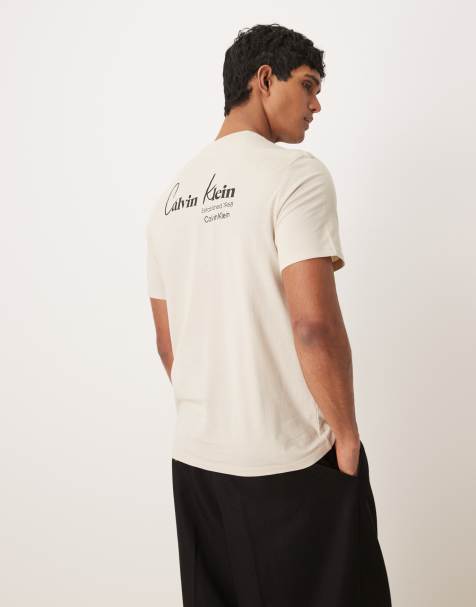 Calvin Klein Jeans – Gräddvit t-shirt med tryck - view 1