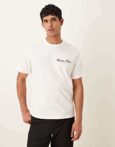 Calvin Klein Jeans - Grafisch T-shirt in wit - view 1