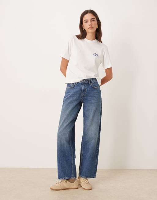 Calvin Klein Jeans Graphic logo boxy t-shirt in white, 2 of 4