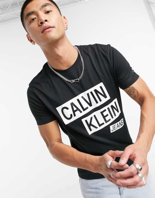 Buy CALVIN KLEIN JEANS Black Printed Fit Mens T-Shirt