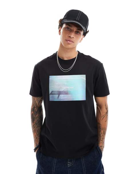 Calvin Klein Jeans graphic t-shirt in black - view 1