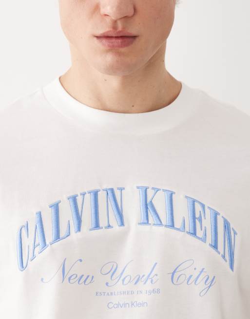 Calvin Klein Jeans graphic t-shirt in white, 5 of 5