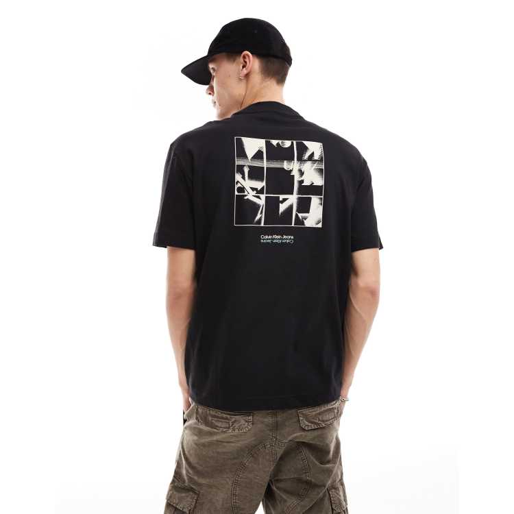Calvin Klein Jeans Black Cotton T Shirt S