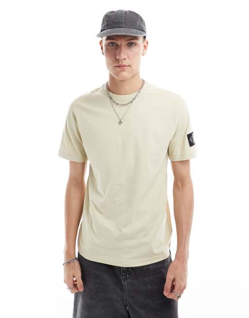 Calvin Klein Jeans - Grøn T-shirt med mærke i regular fit