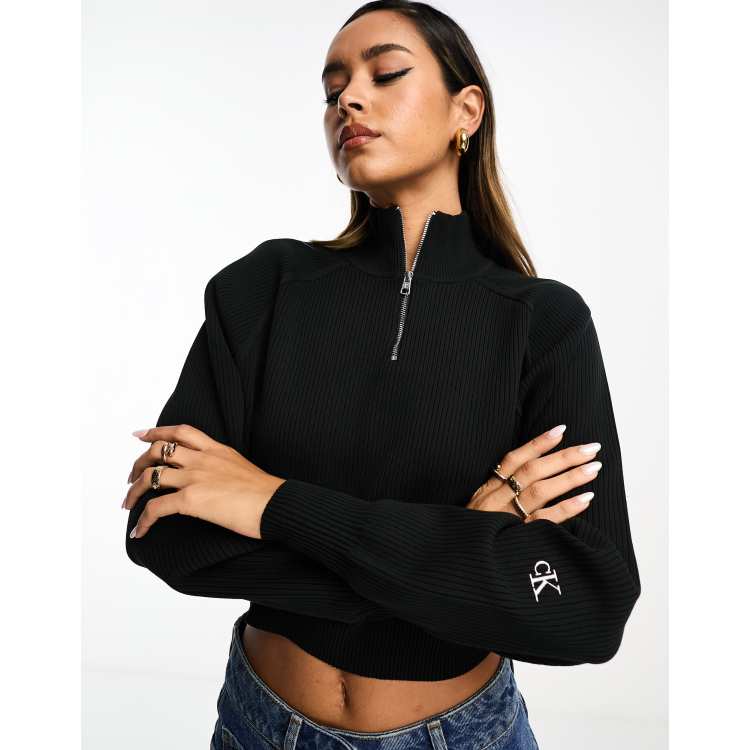 即納出荷 [CK JEAN] Women´s Half Zip Embossed Sweatshirt ☆新発売☆ -  レディースファッション>トップス>スウェット・トレーナー