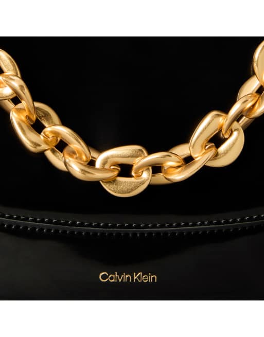 Calvin Klein Jeans - Handtas met kettinghengsel in zwart, 5 van 5