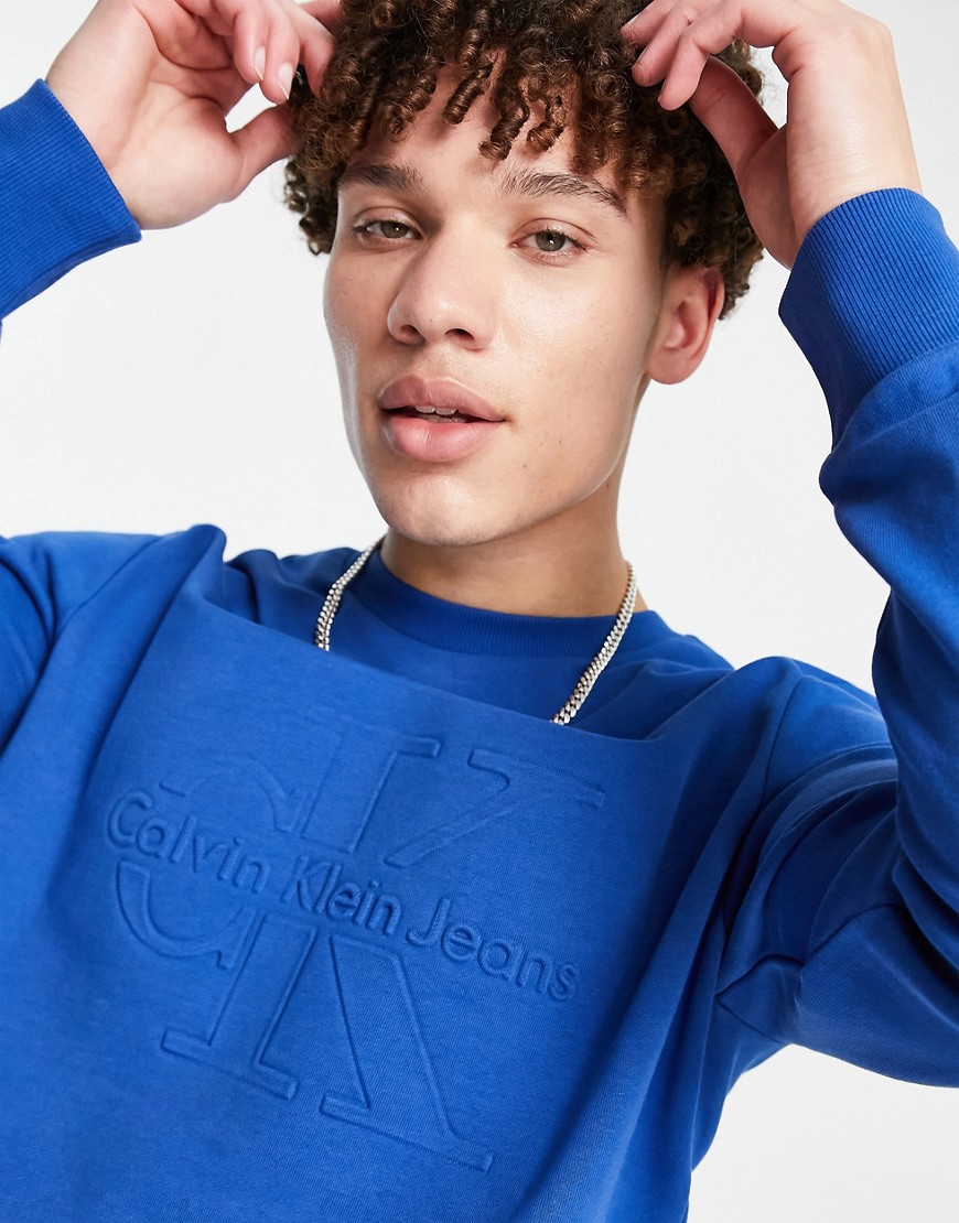 Calvin Klein Jeans - Haws - Sweater met ronde hals-Blauw