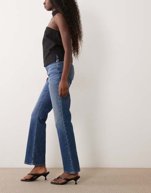 Calvin Klein Jeans high rise bootcut jeans in mid wash blue, 2 of 5