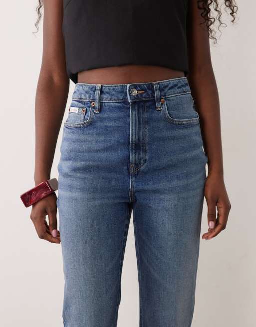 Calvin Klein Jeans high rise bootcut jeans in mid wash blue, 4 of 5
