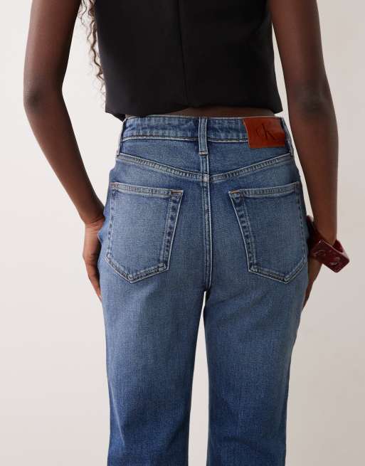 Calvin Klein Jeans high rise bootcut jeans in mid wash blue, 5 of 5