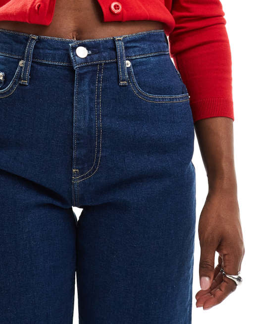 Calvin Klein Jeans high rise loose jeans in dark wash, 5 of 5