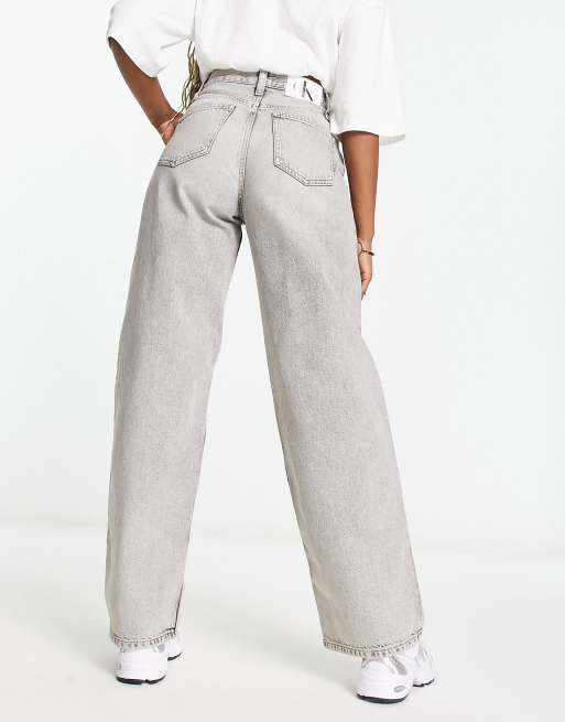 Calvin Klein Jeans high rise relaxed jean in grey