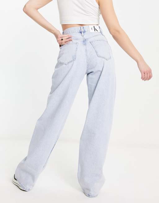 Calvin klein wide outlet leg jeans