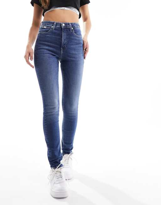 High rise skinny store jeans calvin klein