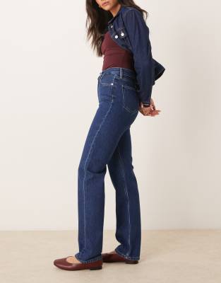Calvin Klein Jeans Est.1978 High Rise Straight Jeans In Blue