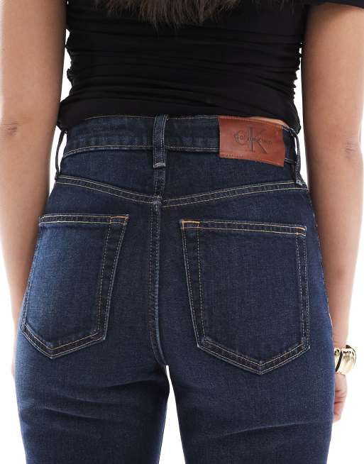Calvin Klein Jeans high rise straight jeans in indigo, 4 of 5