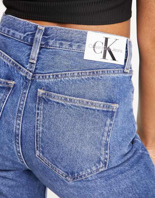 Calvin Klein Dark Blue High Rise Stretch Skinny Fit Jeans for