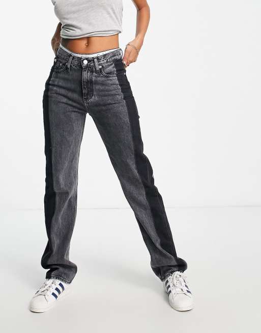 Calvin klein jeans high outlet rise straight leg jean