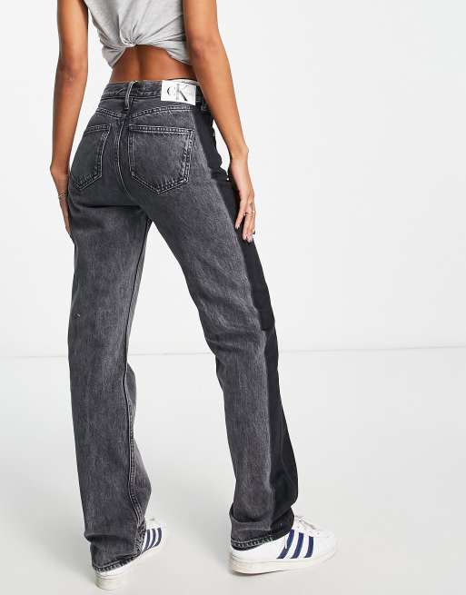 Calvin klein black shop straight leg jeans