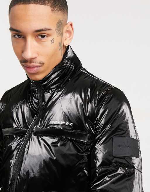 Jackets Calvin Klein Jeans High Shine Puffer Jacket Black