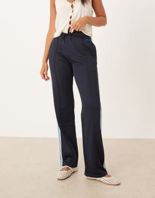 Calvin Klein Jeans Est.1978 High Shine Track Pants In Blue
