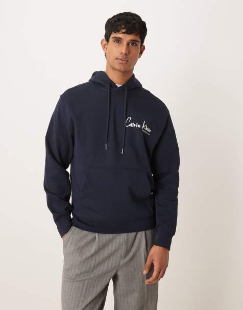 Calvin Klein Jeans - Hoodie met grafische print in marineblauw - view 1
