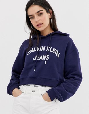 Calvin Klein Jeans - Hoodie met logo-Blauw