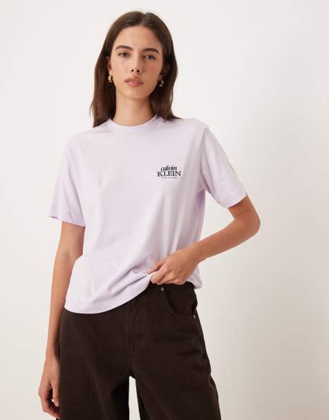 Calvin Klein Jeans - Hvid firkantet T-shirt med grafisk logo - view 1