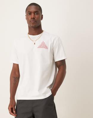 Calvin Klein Jeans - Hvid og rød T-shirt med abstrakt grafisk logo - view 1