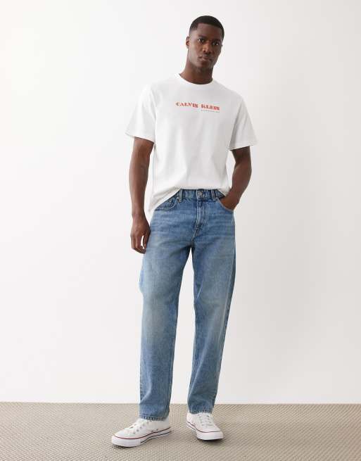 Calvin Klein Jeans - Hvid T-shirt centralt logo, 2 af 5
