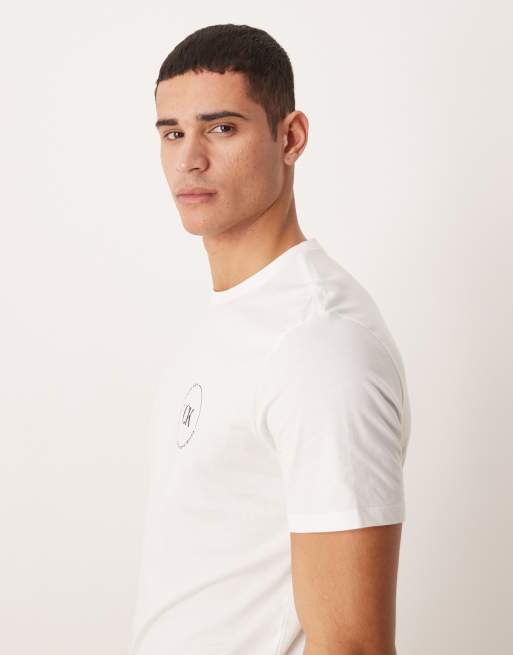 Calvin Klein Jeans - Hvid T-shirt med grafisk print, 4 af 5