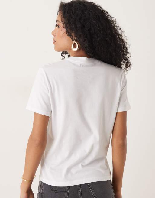 Calvin Klein Jeans - Hvid t-shirt med syet brystlogo, 2 af 4