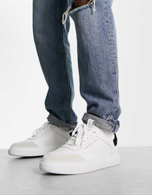 Calvin Klein Jeans - Hvide cupsole-sneakers