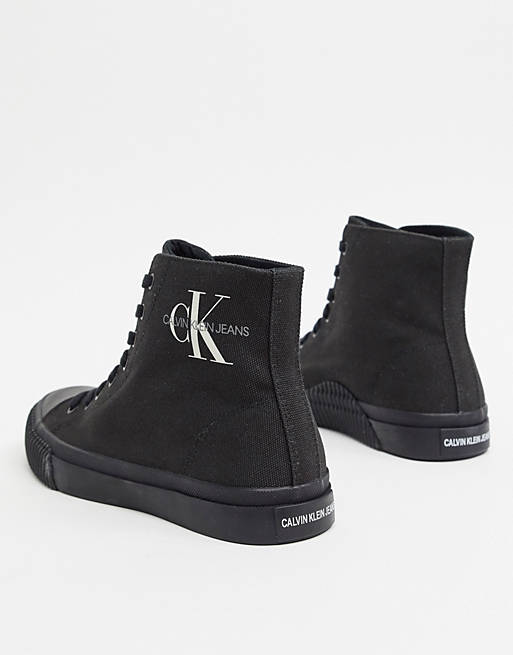 praise Nevertheless Extremely important Calvin Klein Jeans Icaro canvas high top sneakers | ASOS
