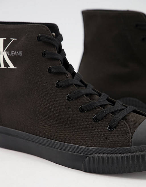praise Nevertheless Extremely important Calvin Klein Jeans Icaro canvas high top sneakers | ASOS
