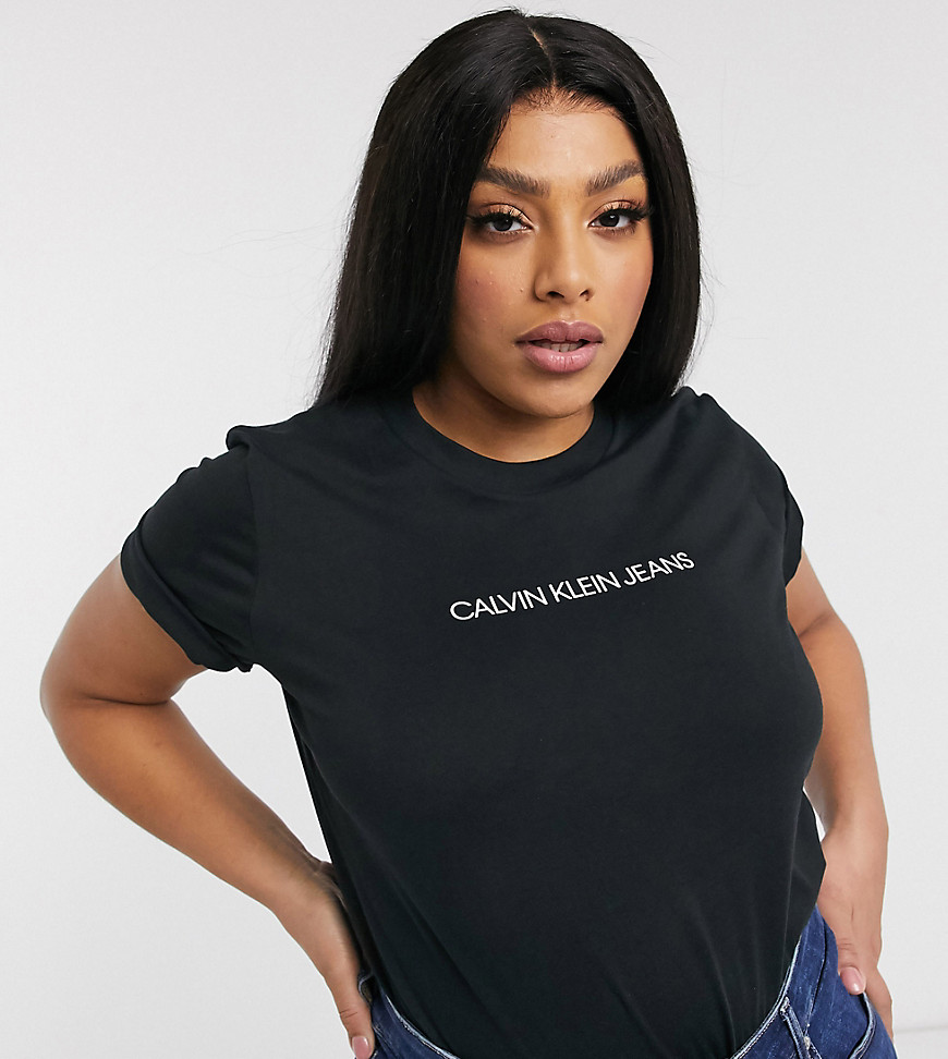 Calvin Klein Jeans - Inclusive - Kort T-shirt met logo-Zwart