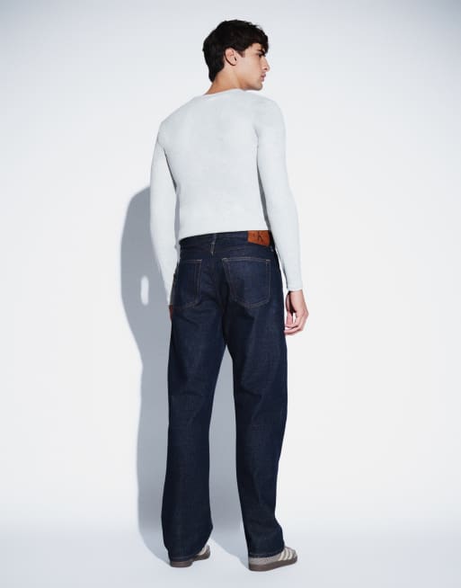 Calvin Klein Jeans - Indigoblå højtaljede jeans i 90'er-stil med lige ben, 3 af 5