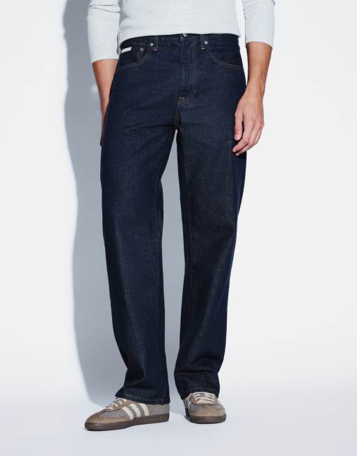Calvin Klein Jeans - Indigoblå højtaljede jeans i 90'er-stil med lige ben, 5 af 5