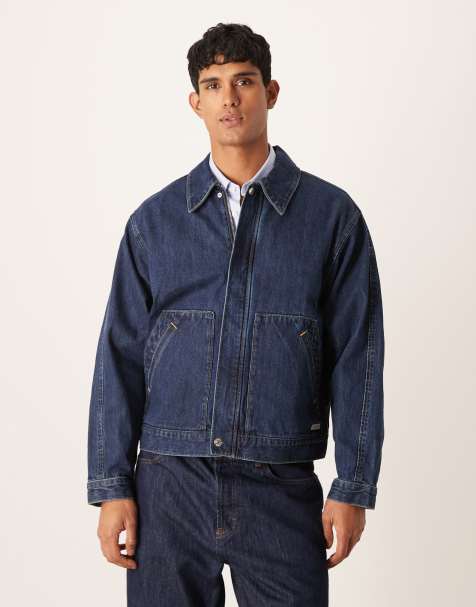 Calvin Klein Jeans – Indigoblå, tvättad arbetsjacka i denim - view 1