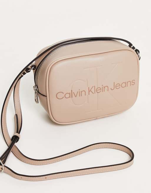 Calvin Klein Jeans industrial ASOS beige logo in | bag camera