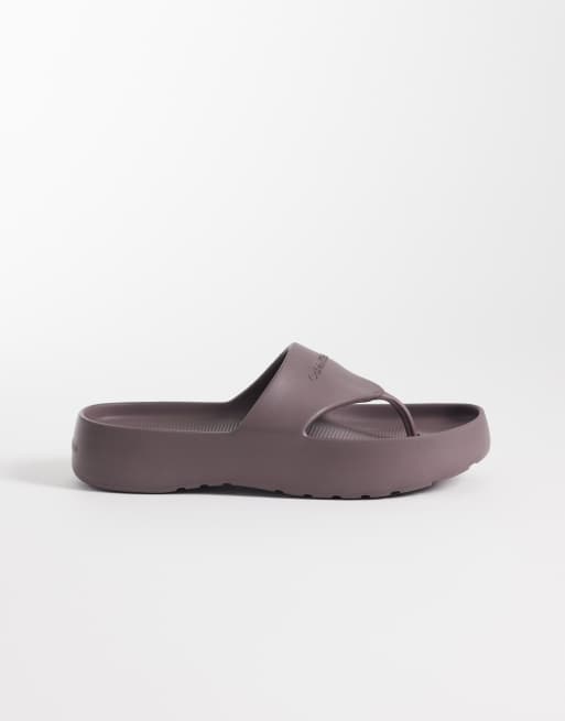 Calvin Klein Jeans - Infradito a perizoma monopezzo color malva