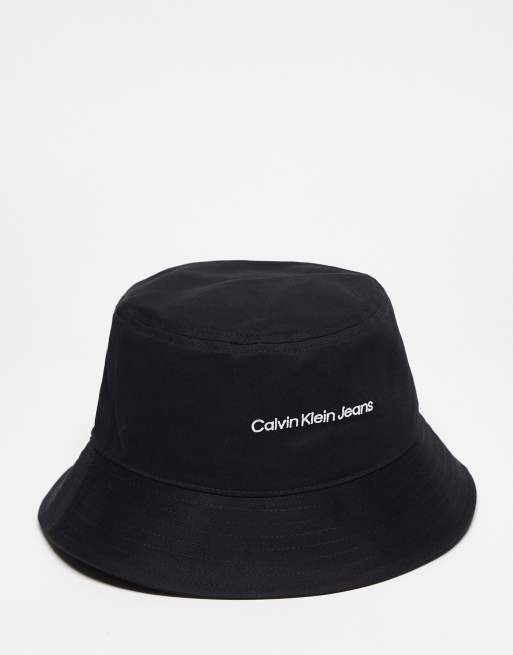 Calvin Klein Jeans - Institutional - Bucket hat met logo in zwart