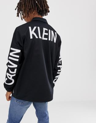 calvin klein institutional logo popover jacket