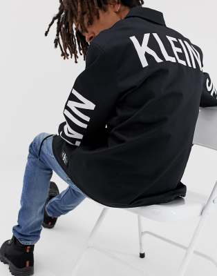calvin klein institutional logo coach jacket