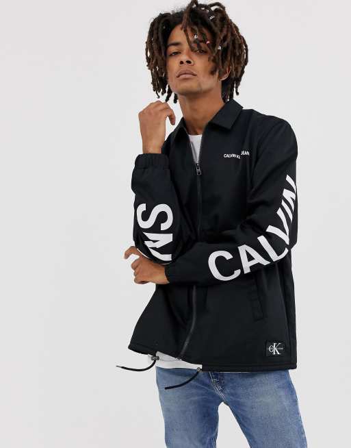 Calvin klein institutional logo sales coach jacket